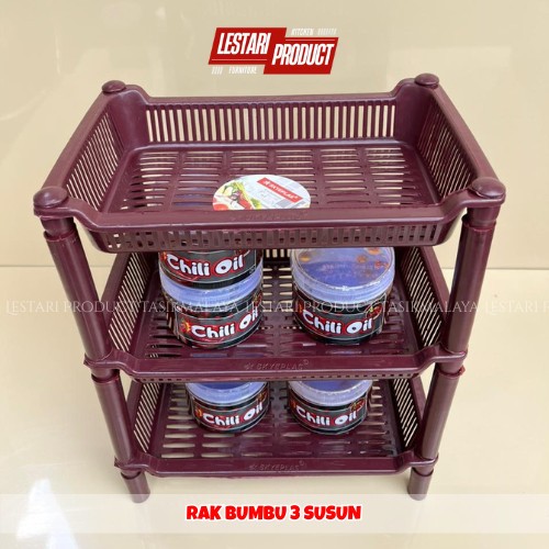 RAK BUMBU DAPUR 3 SUSUN SKAYEPLAS | RAK BUMBU SERBAGUNA | RAK DAPUR | RAK SUSUN PLASTIK | RAK BUMBU 