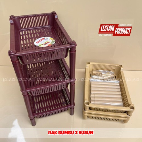 RAK BUMBU DAPUR 3 SUSUN SKAYEPLAS | RAK BUMBU SERBAGUNA | RAK DAPUR | RAK SUSUN PLASTIK | RAK BUMBU 