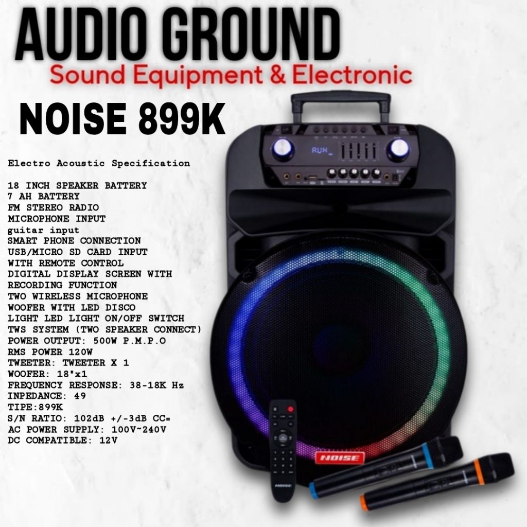 SPEAKER PORTABLE 18" NOISE 899K ORIGINAL PRODUCT
