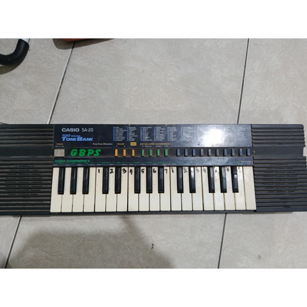 keyboard casio sa 20