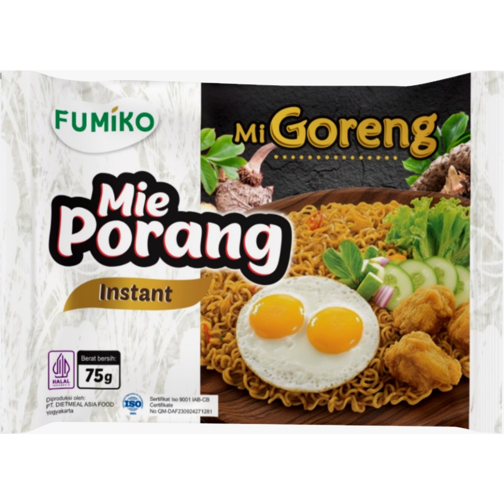 Mie Porang  Fumiko NON MSG rasa Goreng (hitam)