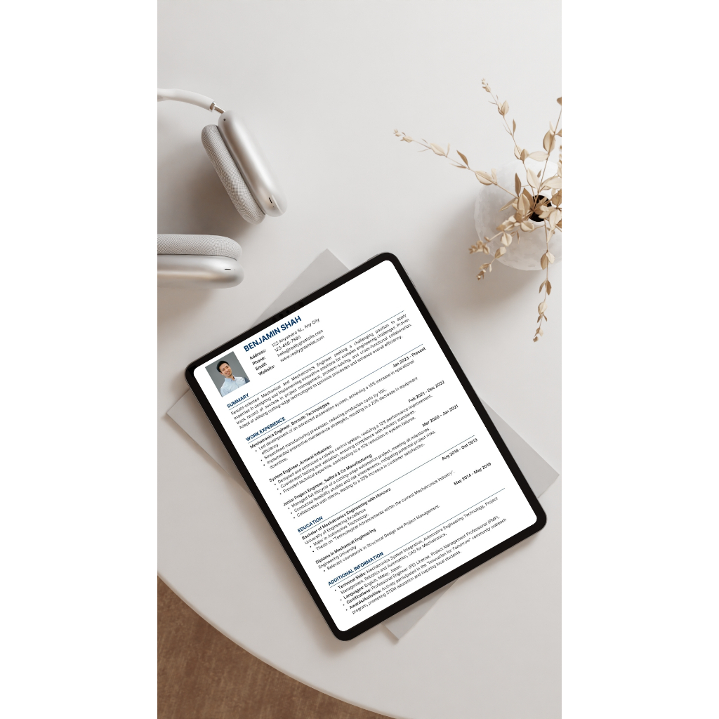 Template CV ATS Friendly Profesional | CV Lamaran Kerja Modern  | Cocok Fresh Graduate