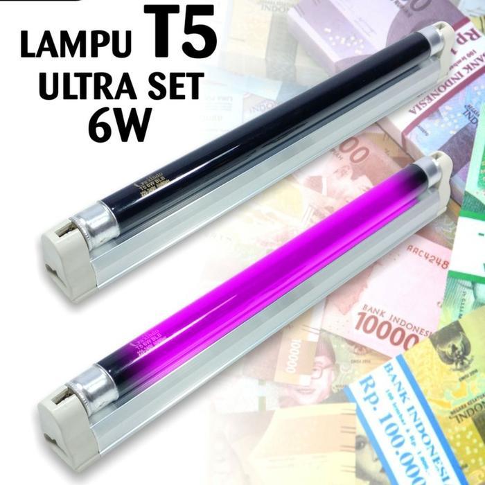 Lampu T5 Set Ultraviolet Deteksi Uang Palsu - Money Detector Winglock