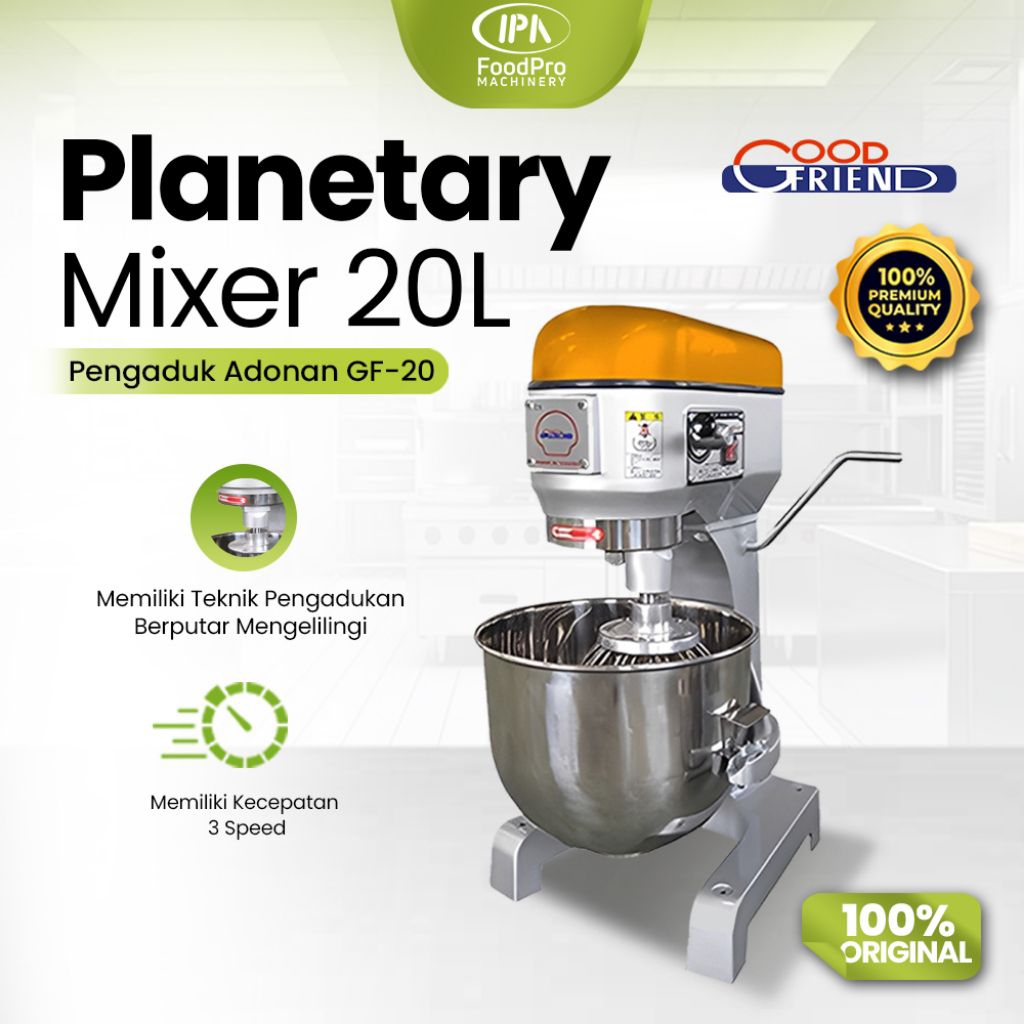 Planetary Mixer 20L GOOD FRIEND Taiwan NEW - Planetary Mixer 2.5 Kg Tepung / Planetary Mixer  5 Kg A