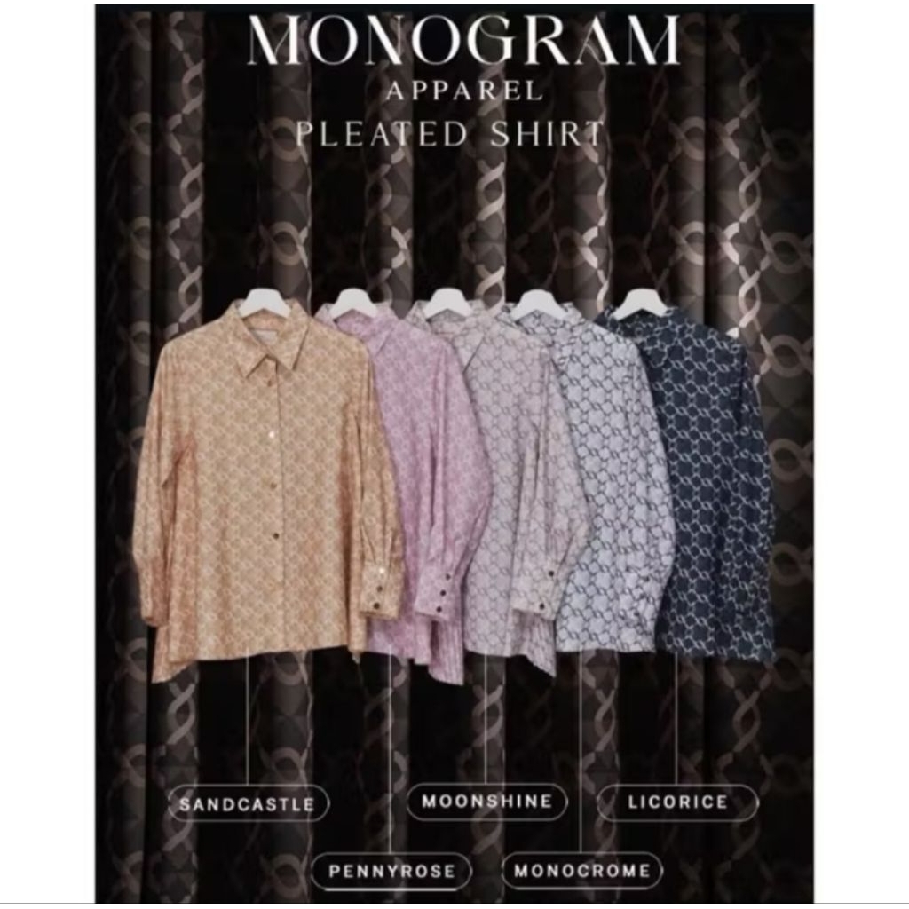 WEARING KLAMBY MONOGRAM PLEATED SHIRT