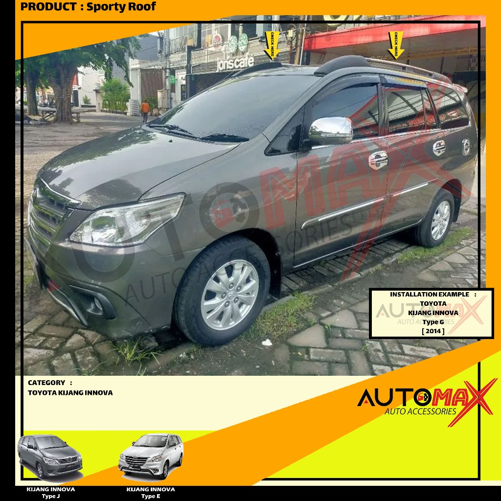 SPORTY ROOF / ROOF RAIL SPORTY DAITONY NEW KIJANG INNOVA 2013 UP