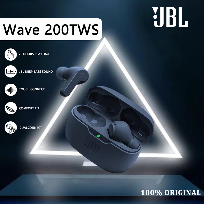 100% Original JBL Wave 200 TWS True Wireless In-Ear Noise For Android/IOS Cancelling Headphones Real