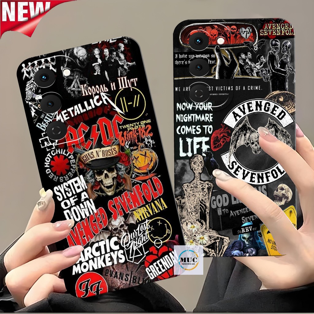 Softcase Tecno Spark 40 Pro Plus - Tecno Spark 40 Pro - Softcase Motif Avenged Sevenfold - Case Hp L