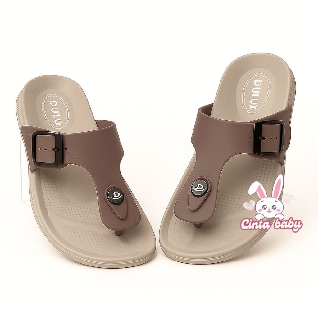 cintababy VARO  (Size 24-44) Dulux 213 Sandal Anak Karet Jepit Sandal Wanita Sandal Pria Polos