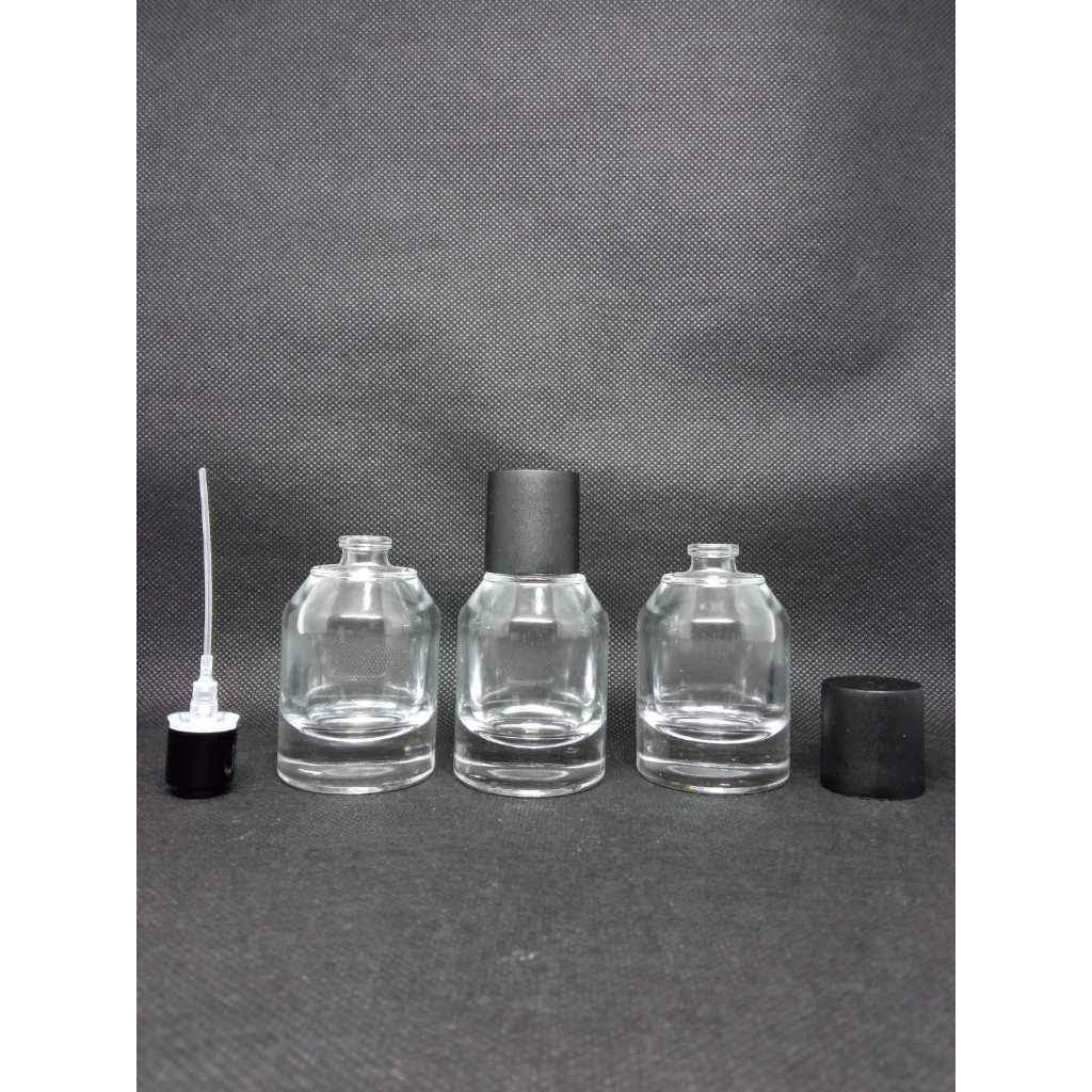 Botol Parfum Hertic 30ml Kaca Semipress Hitam