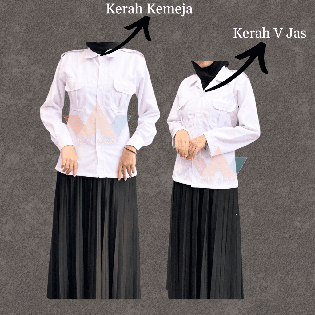 Baju Kantor - Baju Pabrik Cewek - Atasan Formal Kemeja Putih ASN