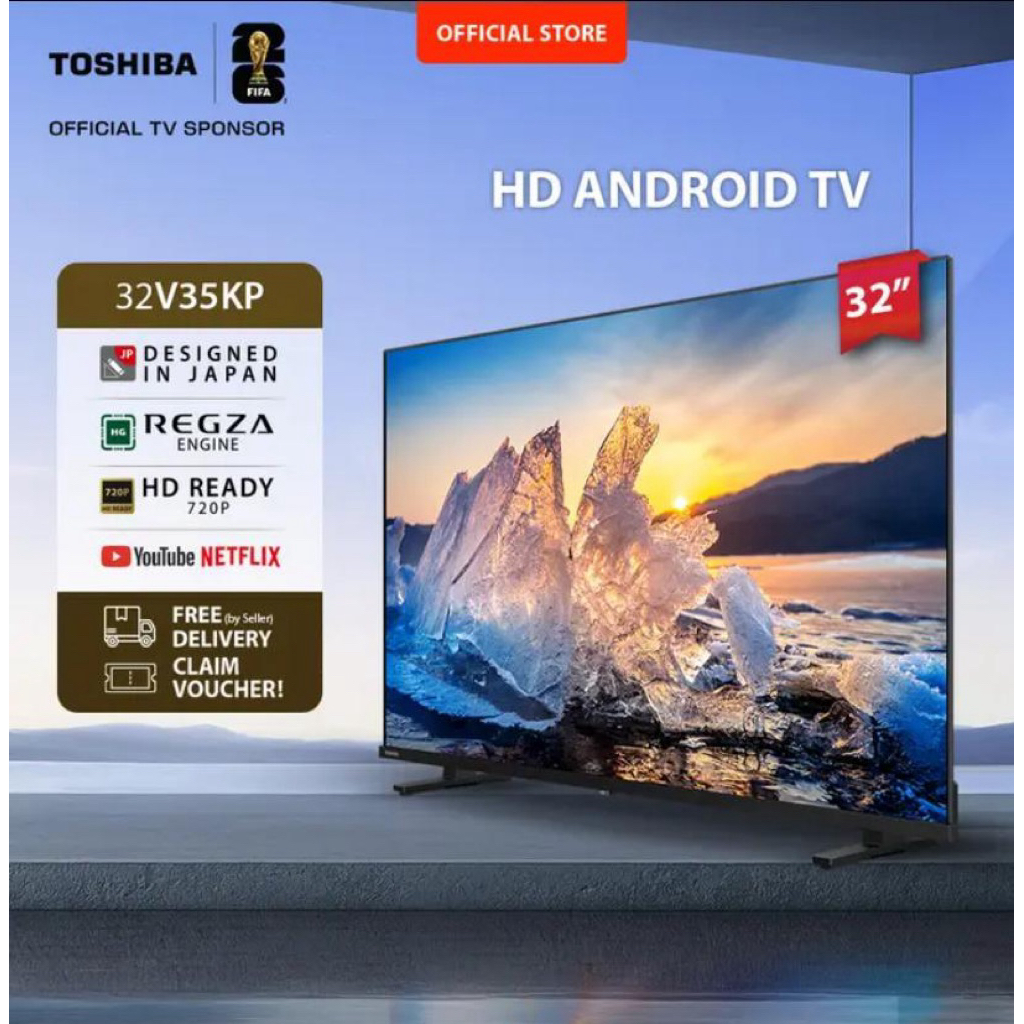 LED SMART TOSHIBA ANDROID 32V35KP / 32E31KP / 32E31KP OS VIDA FREE BUBBLE