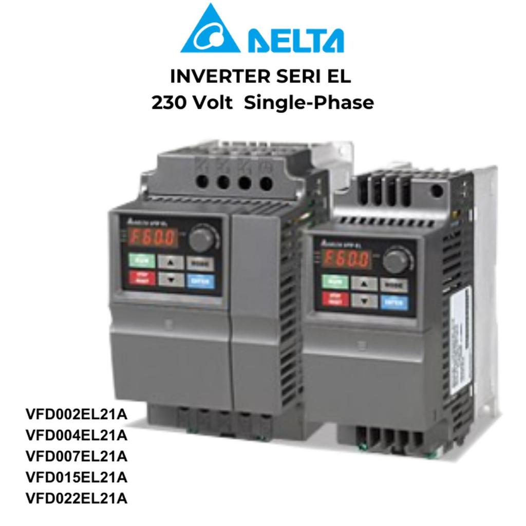 DELTA INVERTER VFD EL SERIES - VFD002EL21A - VFD004EL21A - VFD007EL21A - VFD015EL21A - VFD022EL21A21