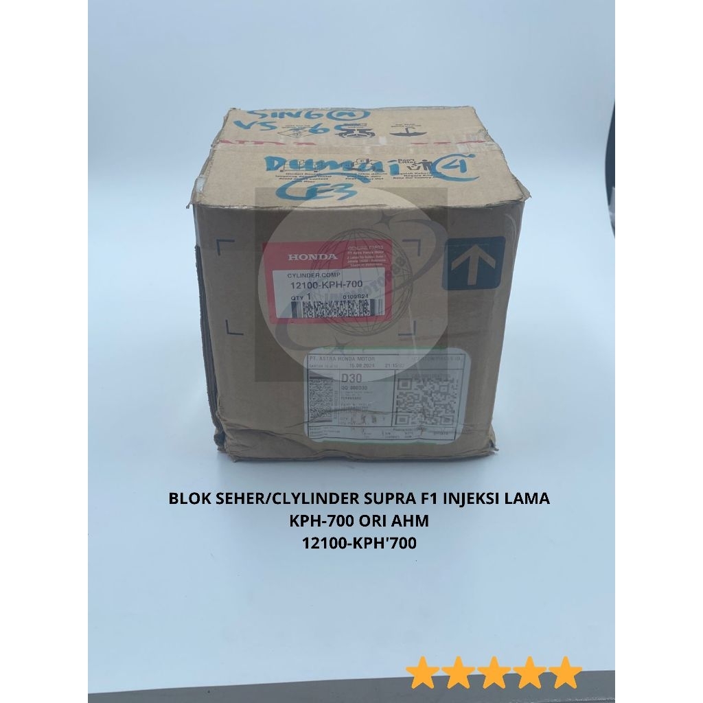 BLOK SEHER/CLYLINDER SUPRA F1 INJEKSI LAMA KPH-700 ORI AHM12100-KPH'700
