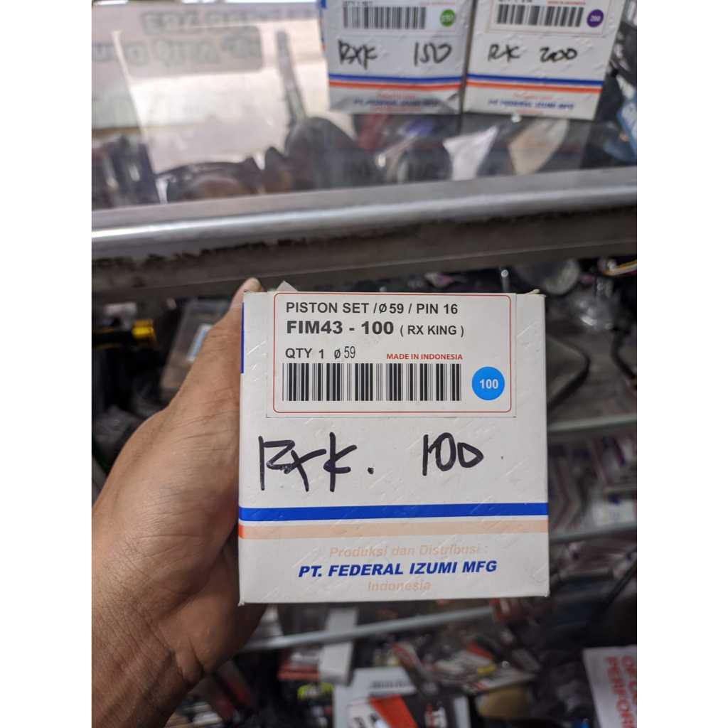 PISTON FIM RACING OS 100 RX KING RXKING ORIGINAL SET RING PISTON CLIP