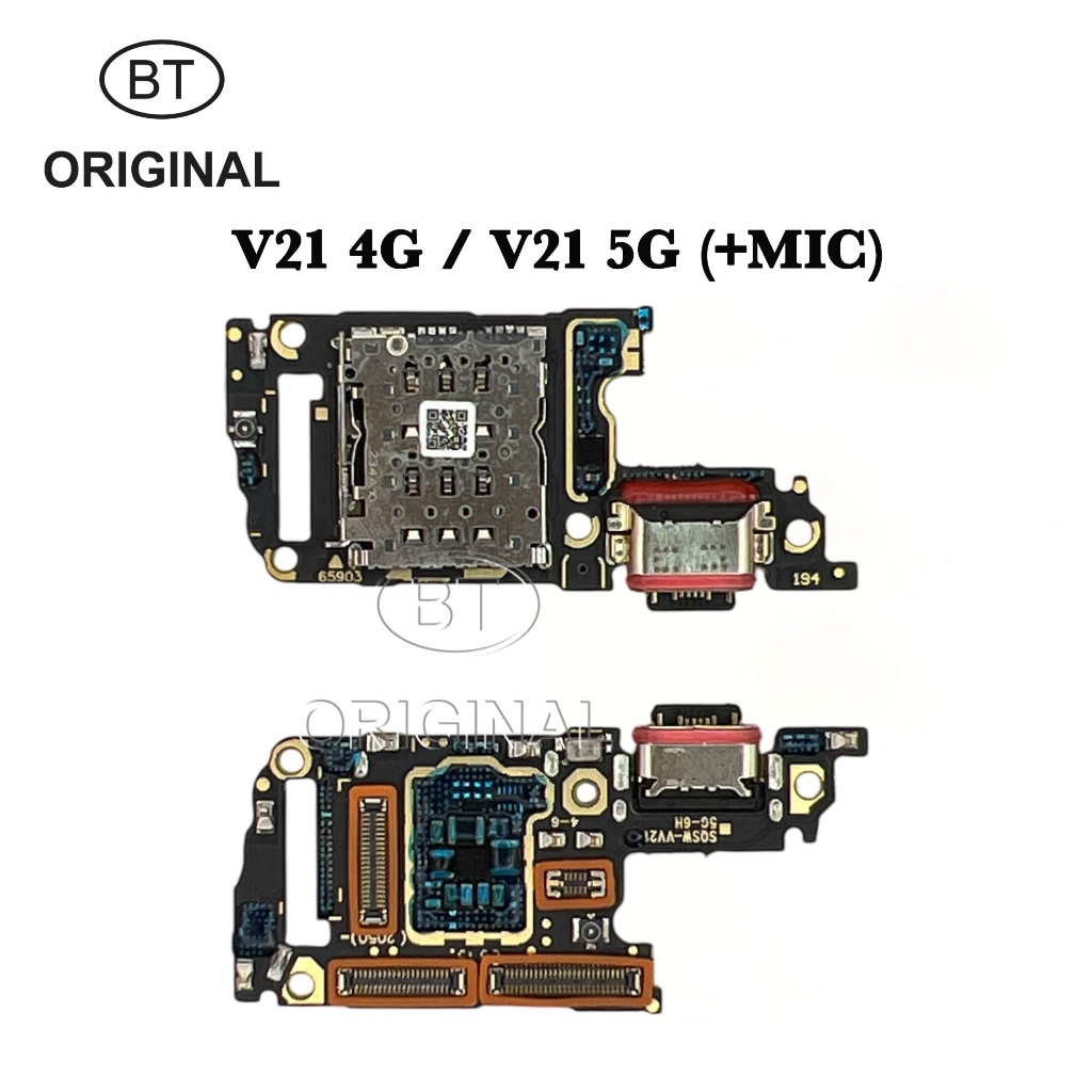 KONEKTOR CHARGER BOARD PCB FOR VIVO V21 4G - V21 5G +MIC - FAST CHARGING