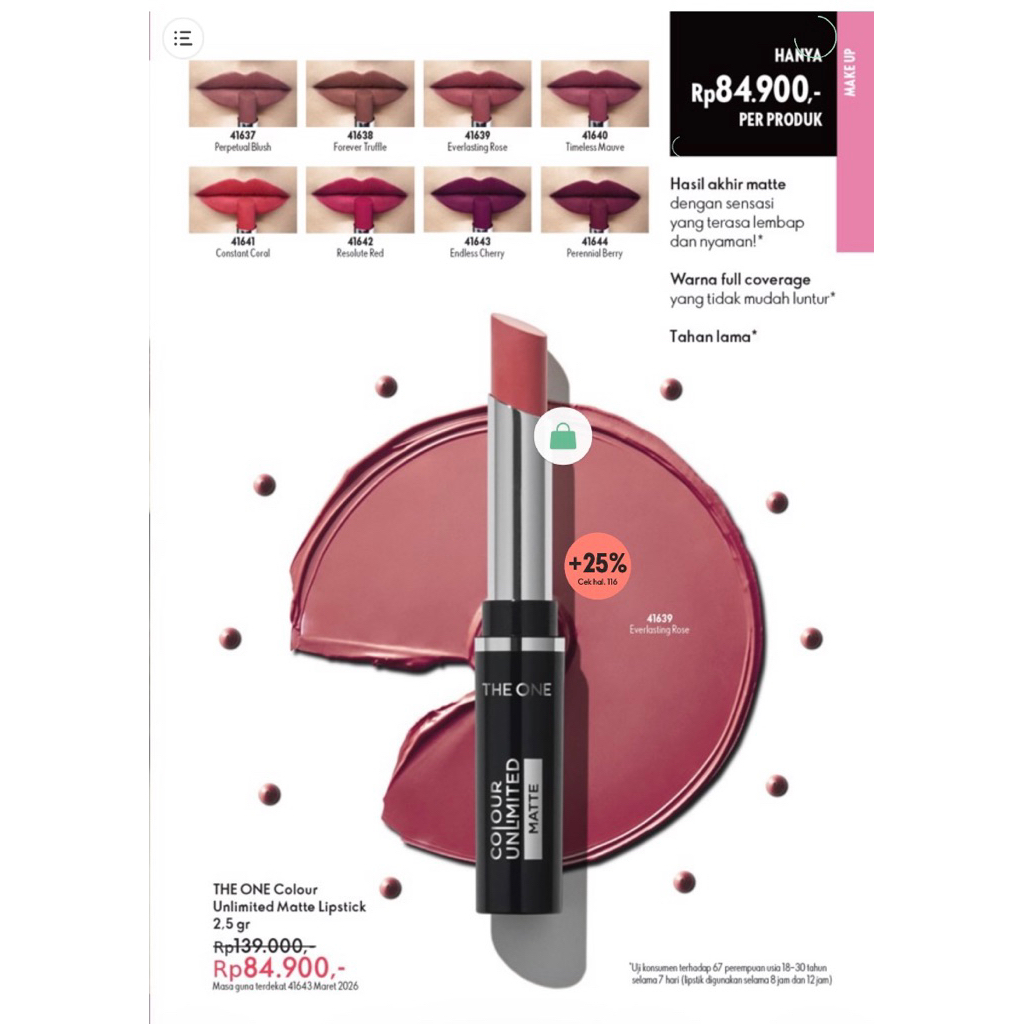 the one Oriflame lipstik matte