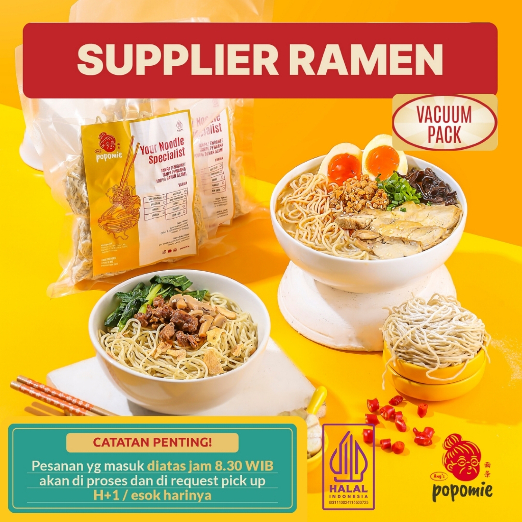 Ramen mentah Vacuum Pack Mie Ramen Basah