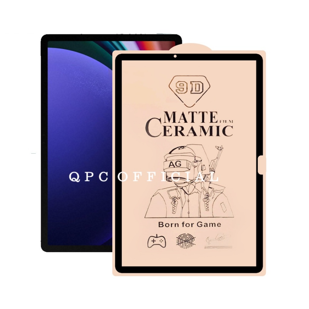 Antigores Samsung Tab S9 Samsung Tab S9 Fe Ceramic Clear matte / Antigores Bening Samsung Tab S9 Sam