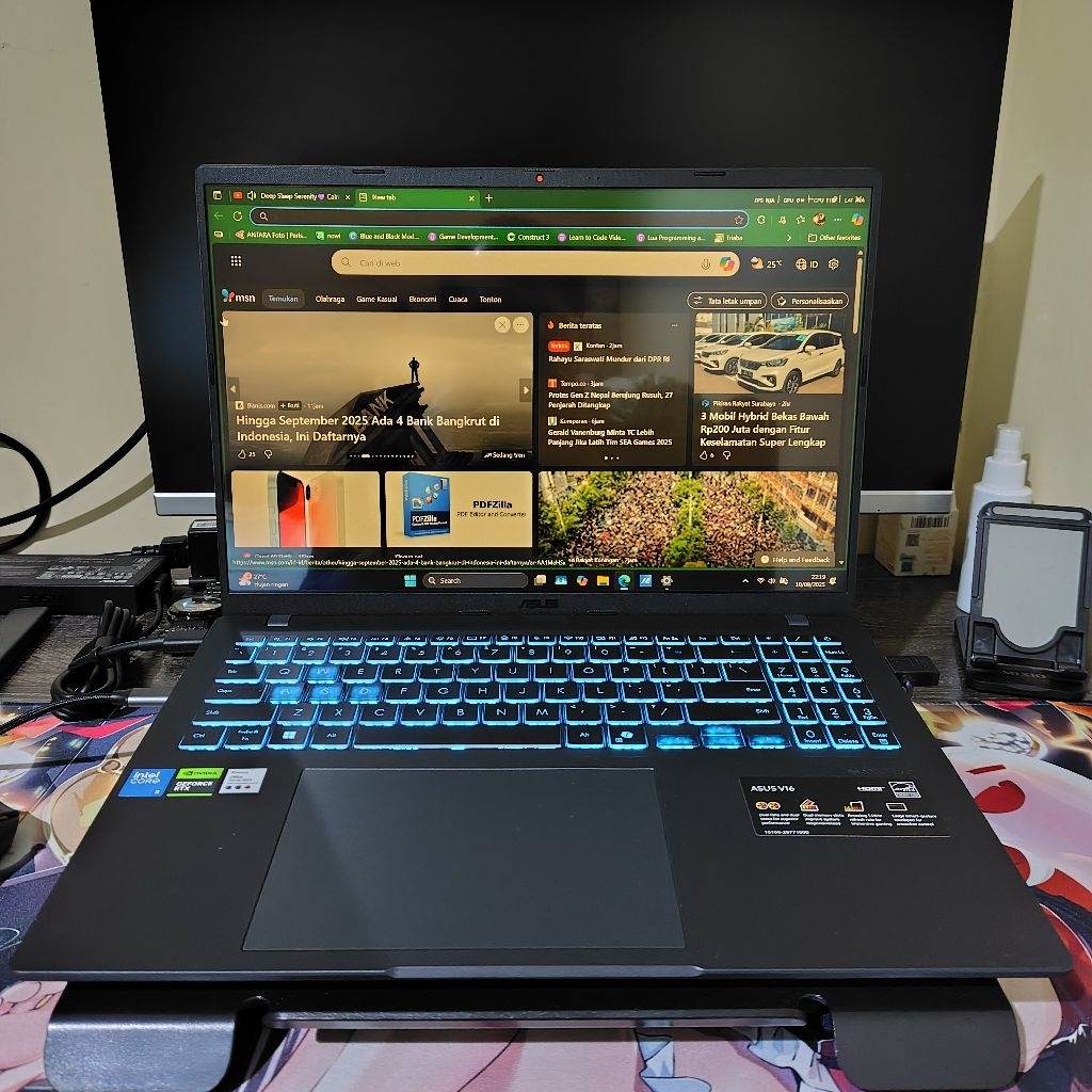 Asus V16 Intel Core 5 210H Nvidia RTX 4050 RAM 16GB SSD NVME 512GB Laptop Gaming