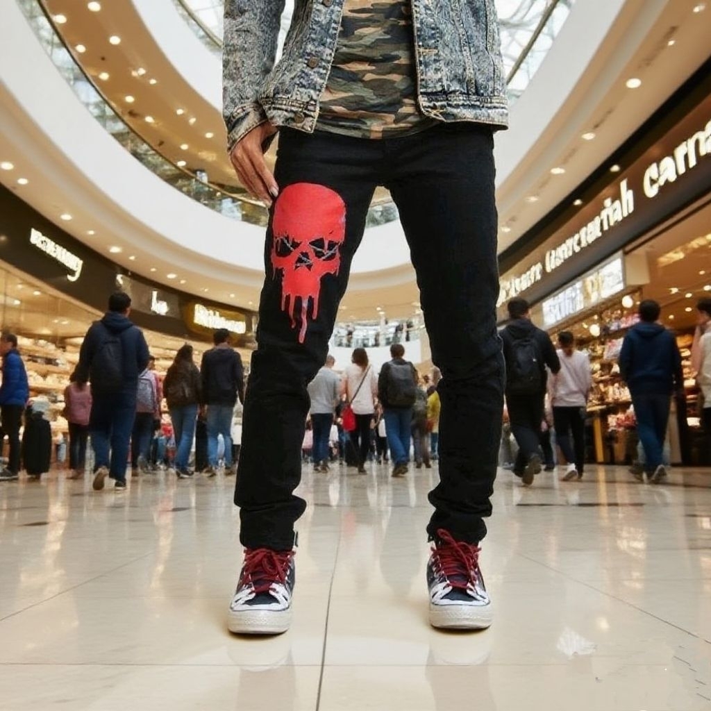 Celana jeans pria panjang starboy celana jeans pria loose celana jeans jumbo