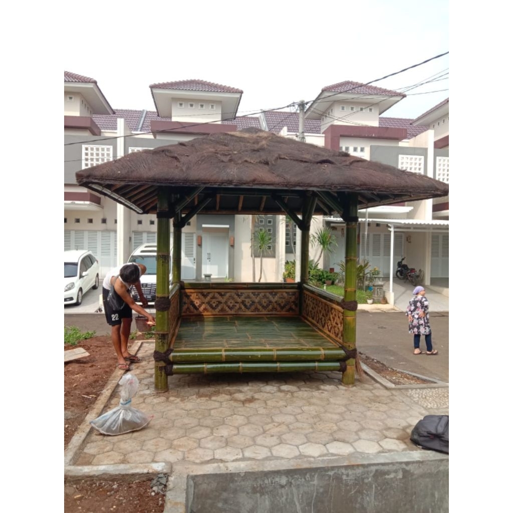 Gazebo Bambu | Gezebo Lesehan | Gazebo Taman