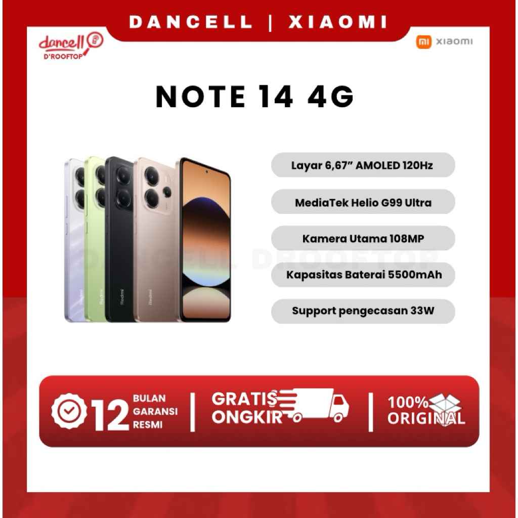 Redmi Note 14 4G Ram 8/128GB | Ram 8/256GB