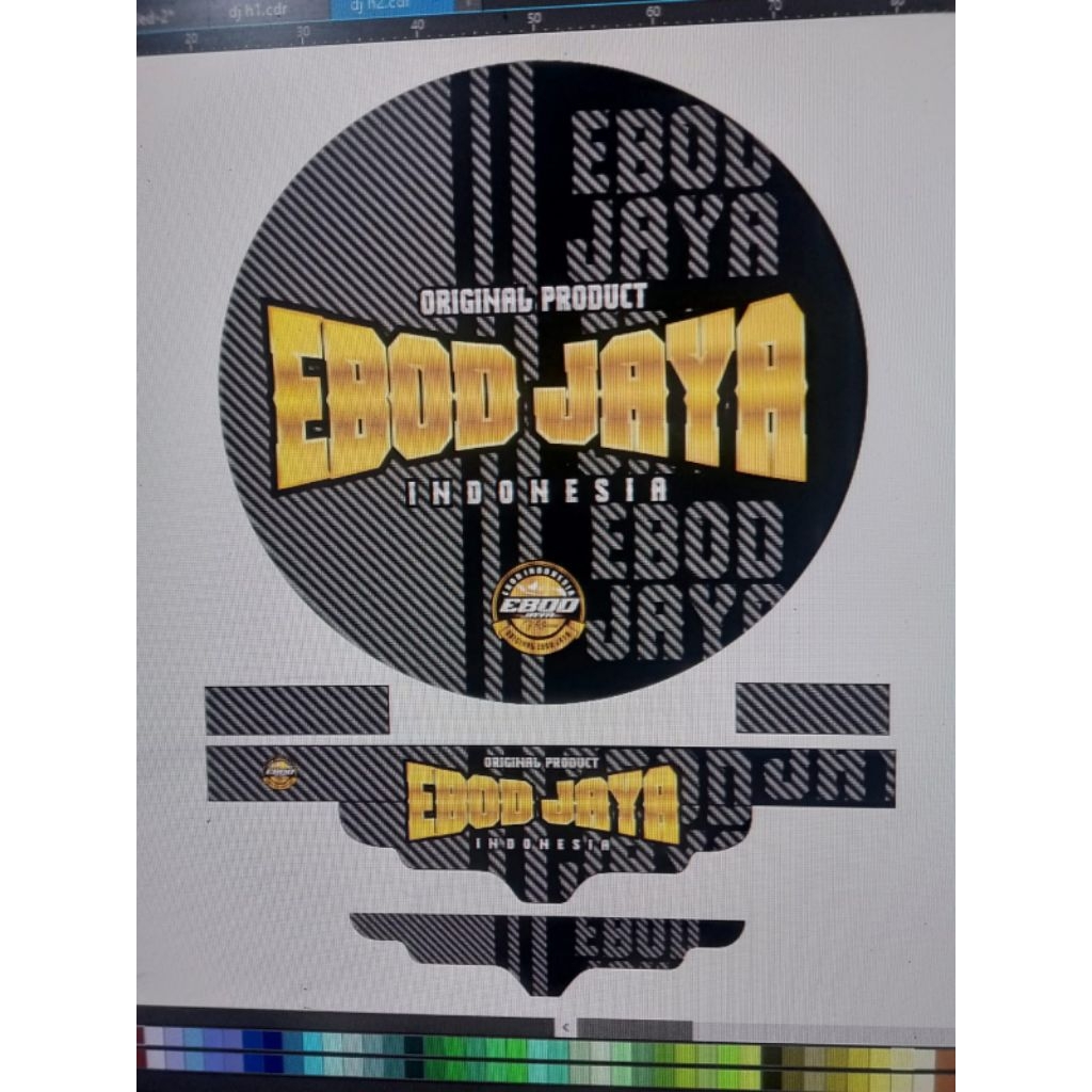 STICKER DECAL SANGKAR MURAI EBOD JAYA NO2 MOTIP GRAFIS CARBON