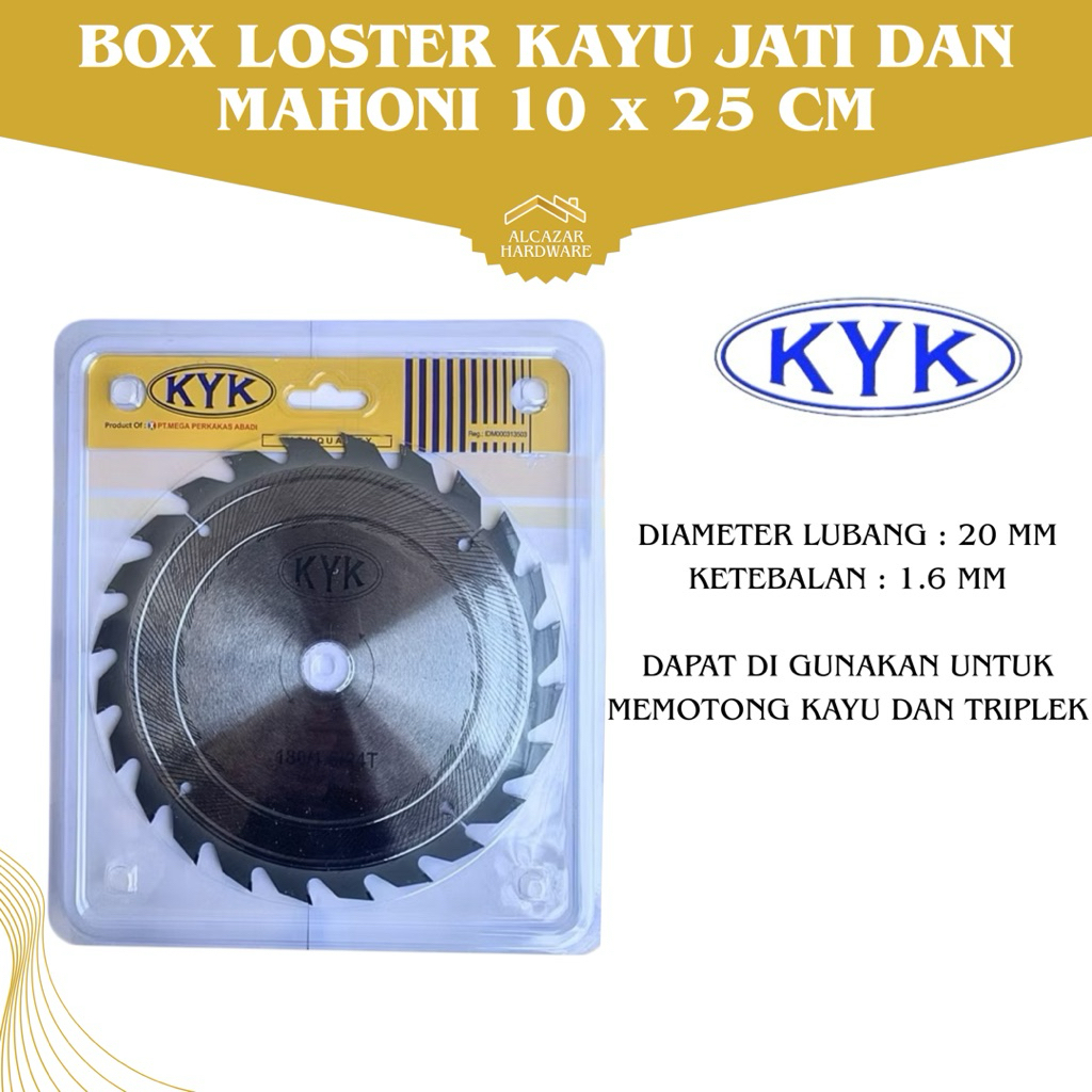 Mata Gergaji Kayu 7” x 24 T KYK | Saw Blade Potong Kayu Pring Gergaji KYK Wood | Mata Potong Kayu