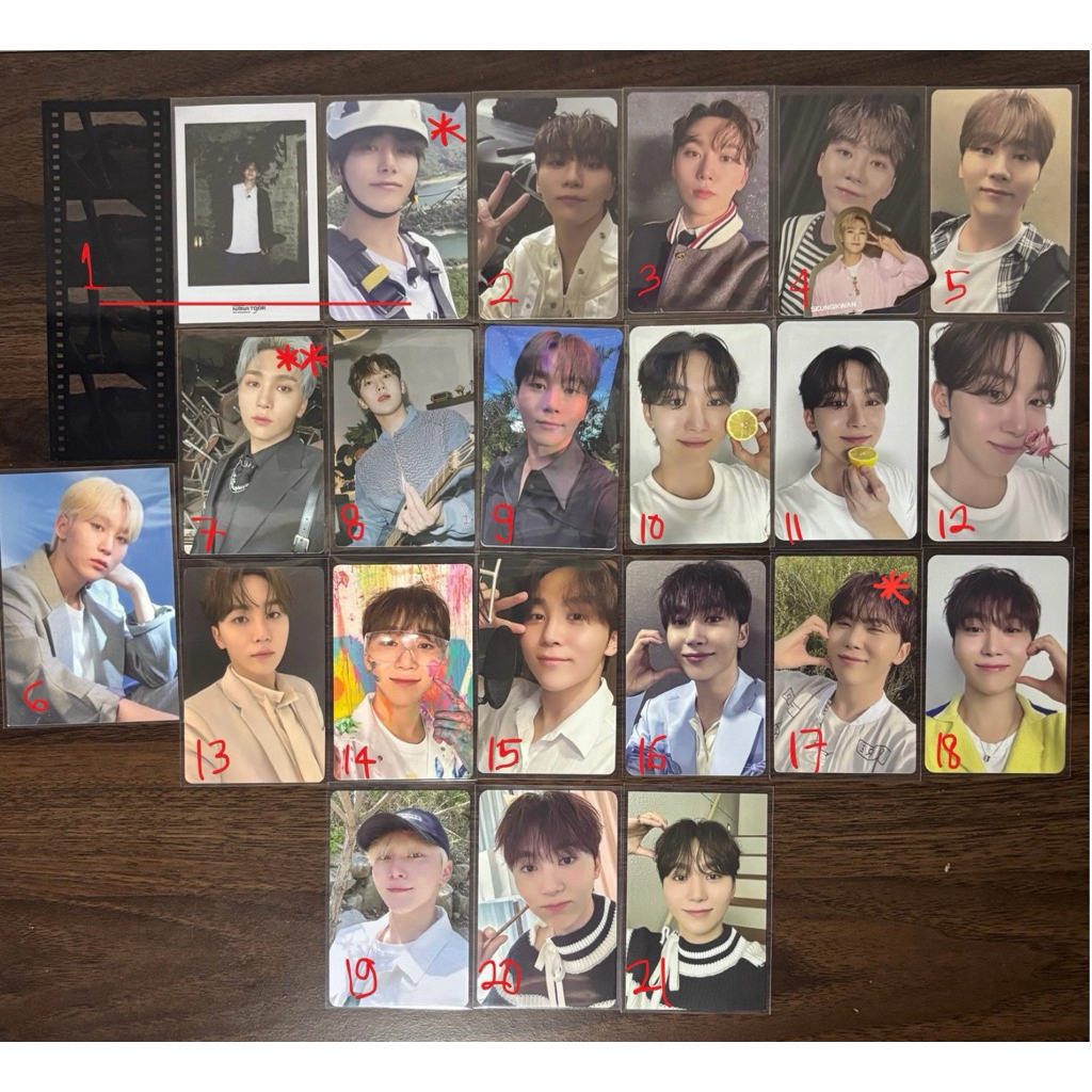 [READY STOCK] PHOTOCARD PC SEUNGKWAN SEVENTEEN - CARATLAND, YZY FML C, FTS, SEASON GREETING, DEAR, H