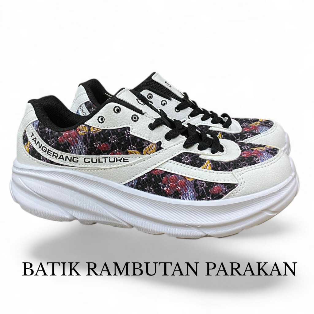 CHOSAMON Running Cool  - Sepatu Sneakers Batik Rambutan Parakan Ayam Wareng Tangerang