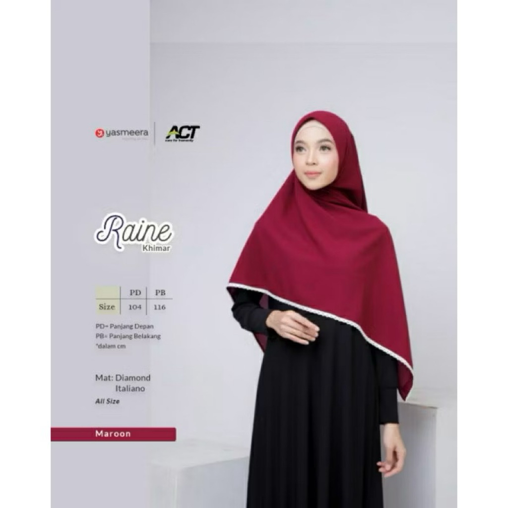 jilbab kerudung khimar instan yasmeera PRELOVED
