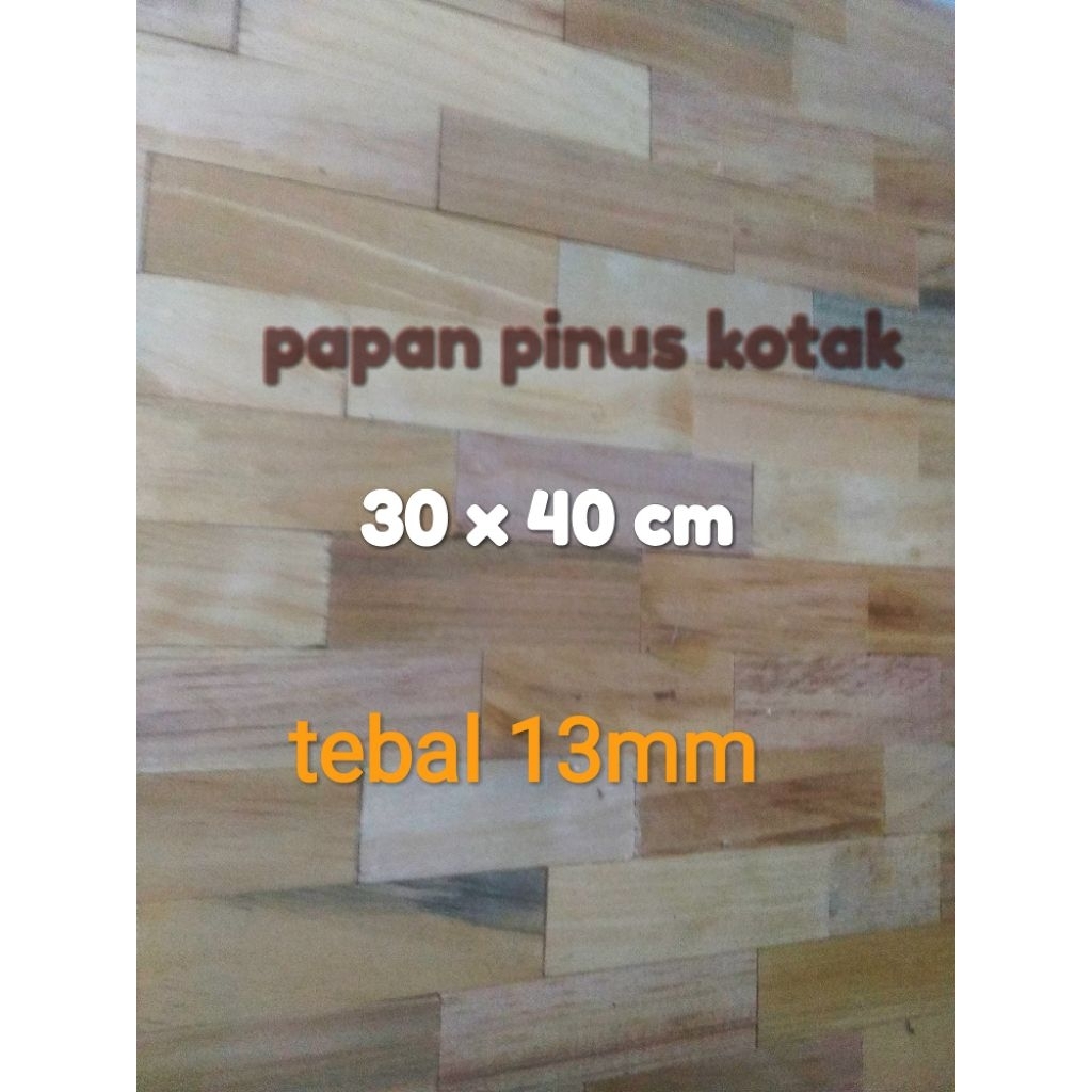 papan pinus kotak/ papan kayu/ papan kerajinan/ dekorasi