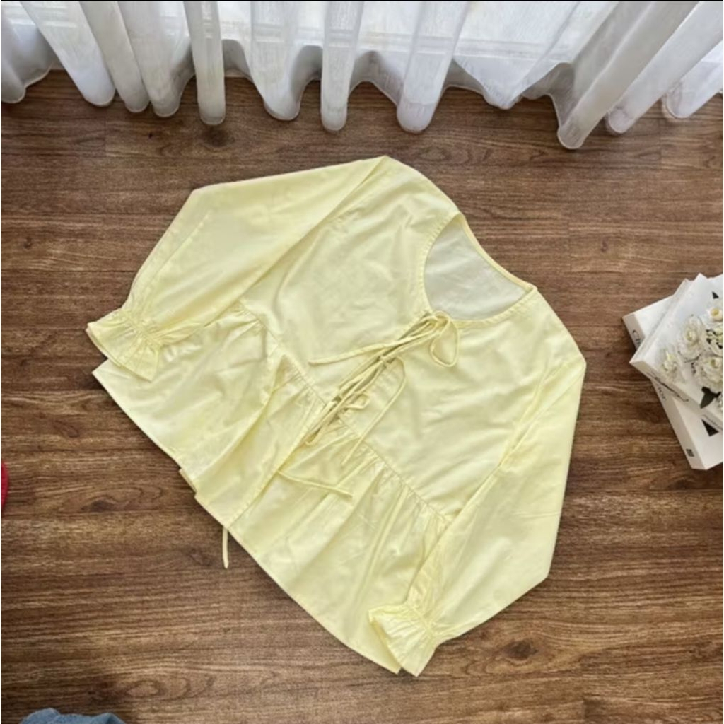 SOFT YELLOW PASTEL BLOUSE|| Bayliié Preloved