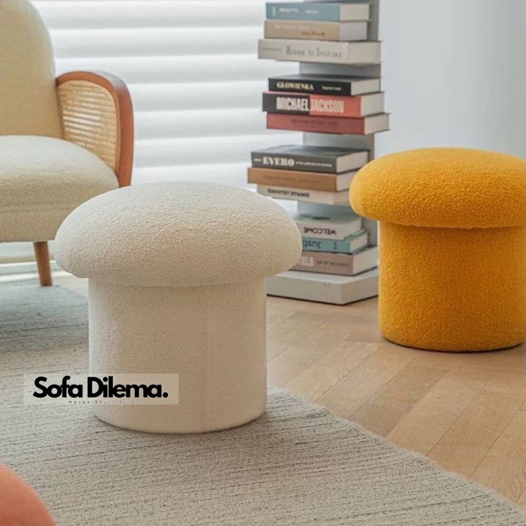 Sofa Storage Box Sofa Stool Penyimpanan Stool Mushroom