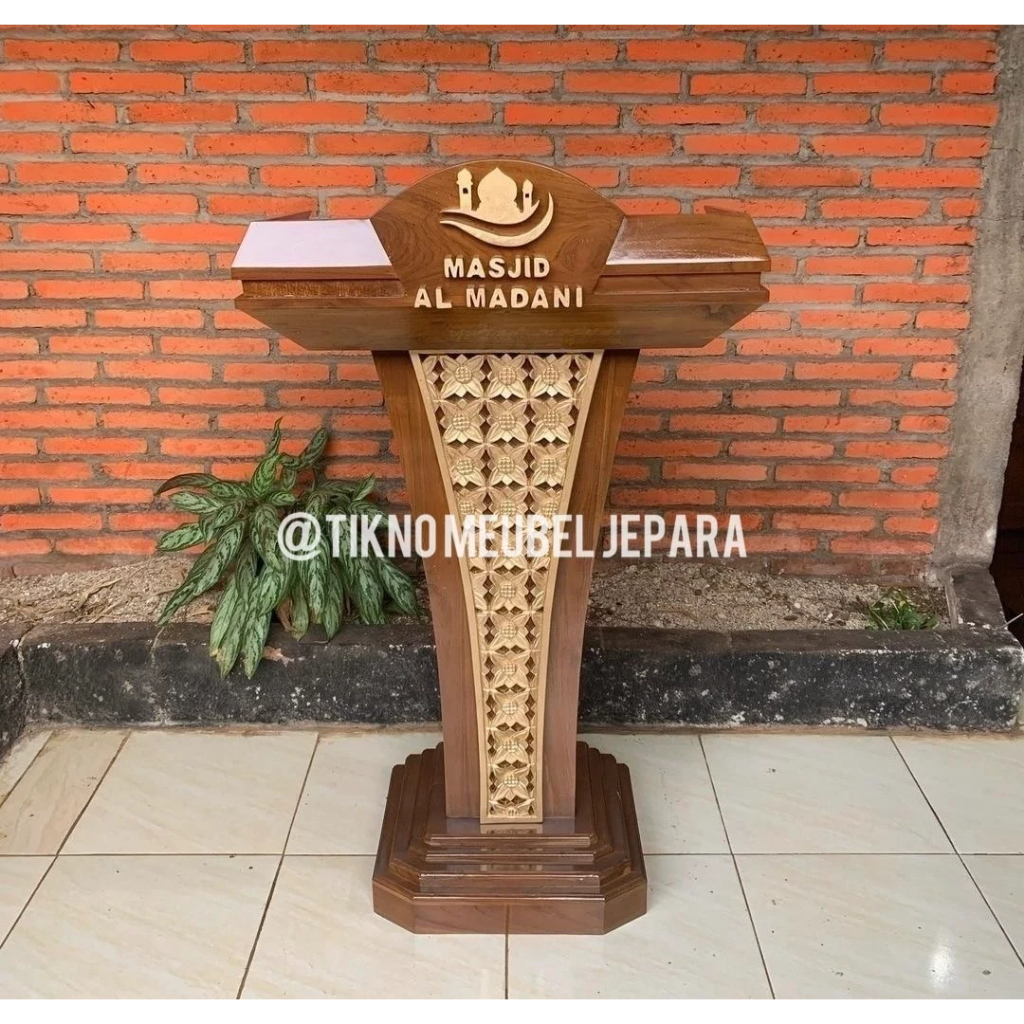 Podium logo garuda, mimbar presiden, podium minimalis, mimbar podium pidato