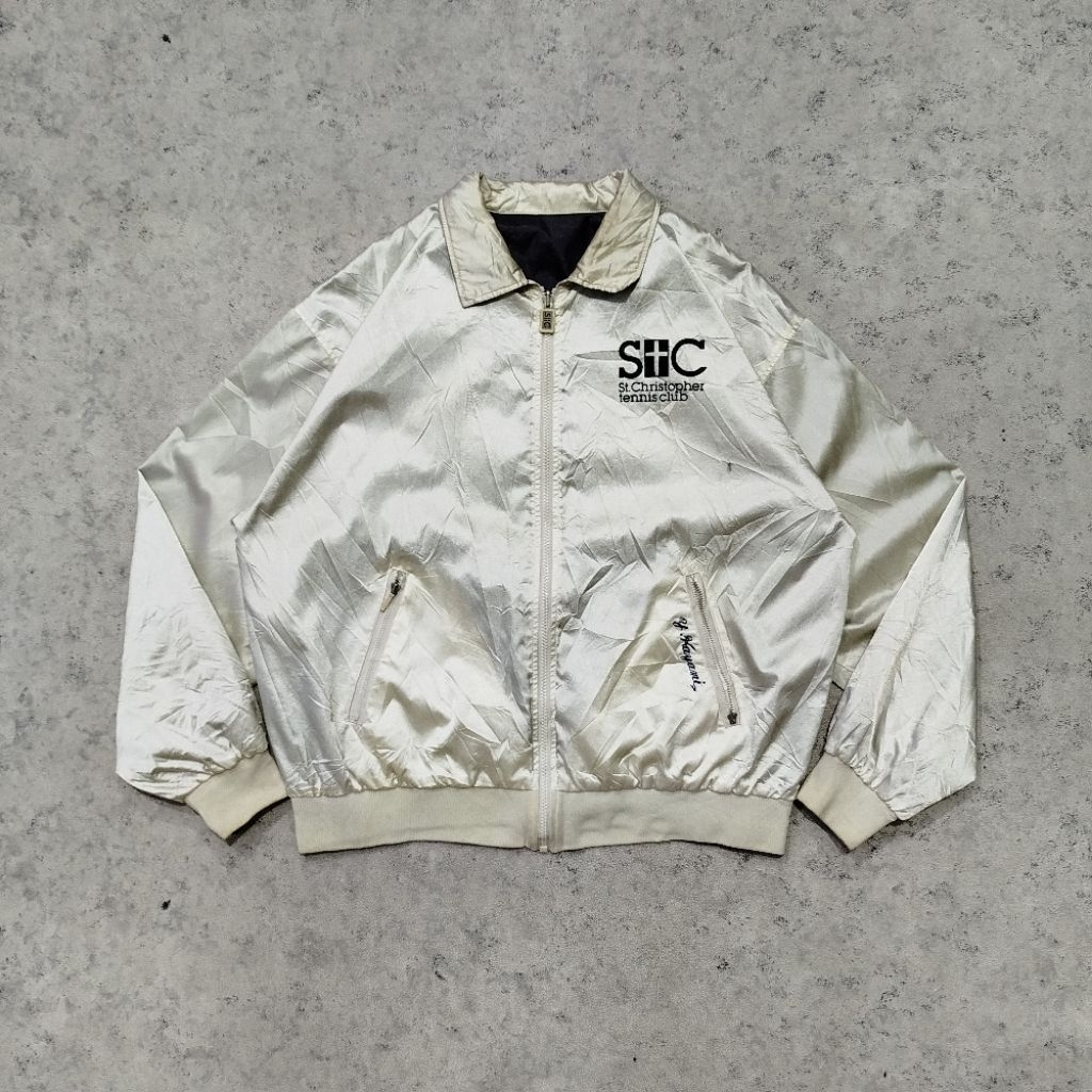Jaket varsity zip ST.CHRISTOPHER Jaket reversible bolak balik casual murah bagus