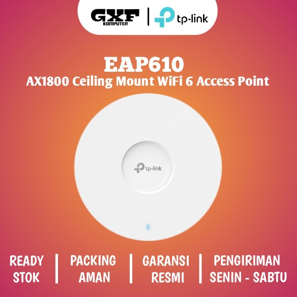 TP-Link EAP610 PoE Omada AX1800 Wi-Fi 6 Ceiling Mount Cloud Gigabit Access Point WiFi