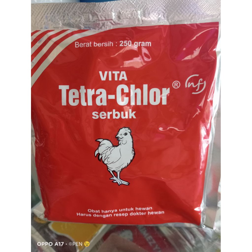 Tetra Chlor serbuk obat Antibiotik ayam 250 gram
