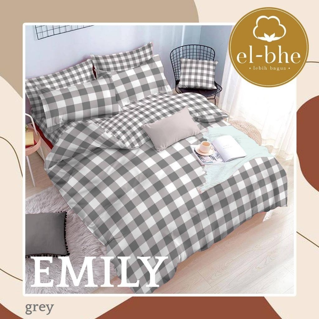 sprei emily abu / sprei baby emily abu / sprei minimalis / sprei kotak kecil