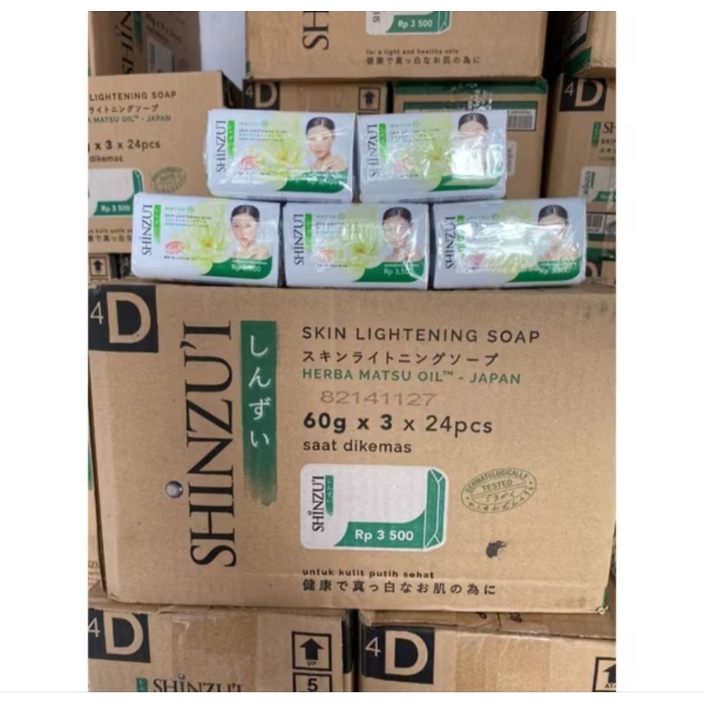 SHINZU'I SABUN MANDI BATANG 1 DUS ISI 72