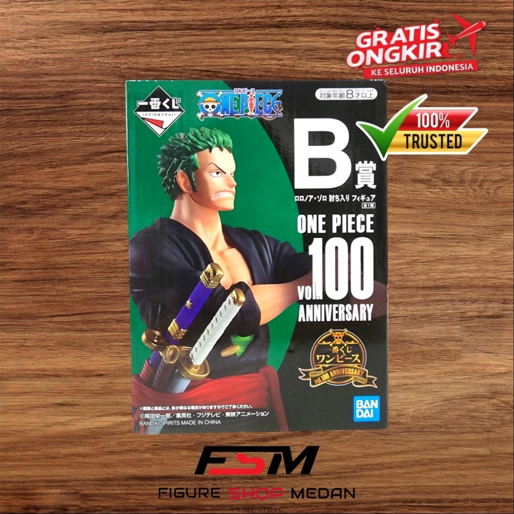Figure One Piece Roronoa Zoro Ichiban Kuji Vol.100 Anniversary Prize B