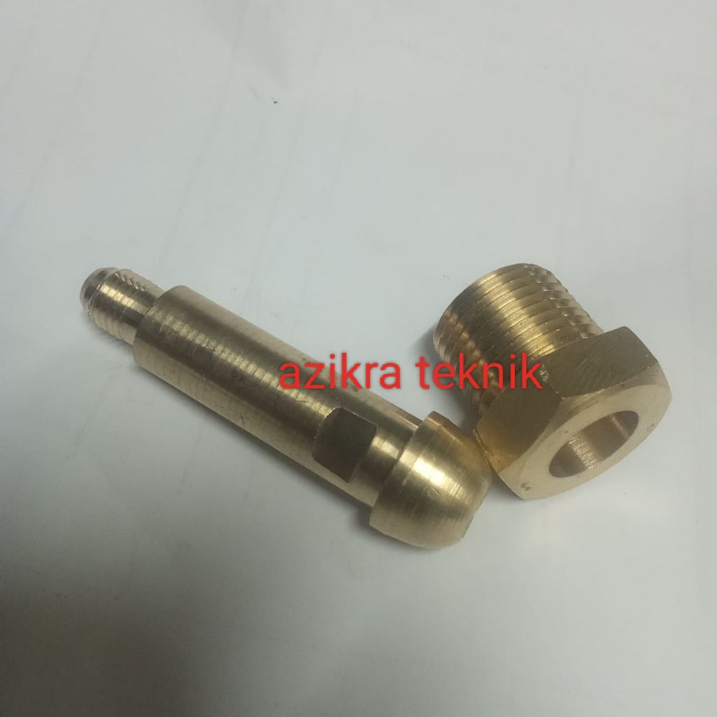neple nitrogen Kuningan drat as 1/4" drat neple 5/8"
