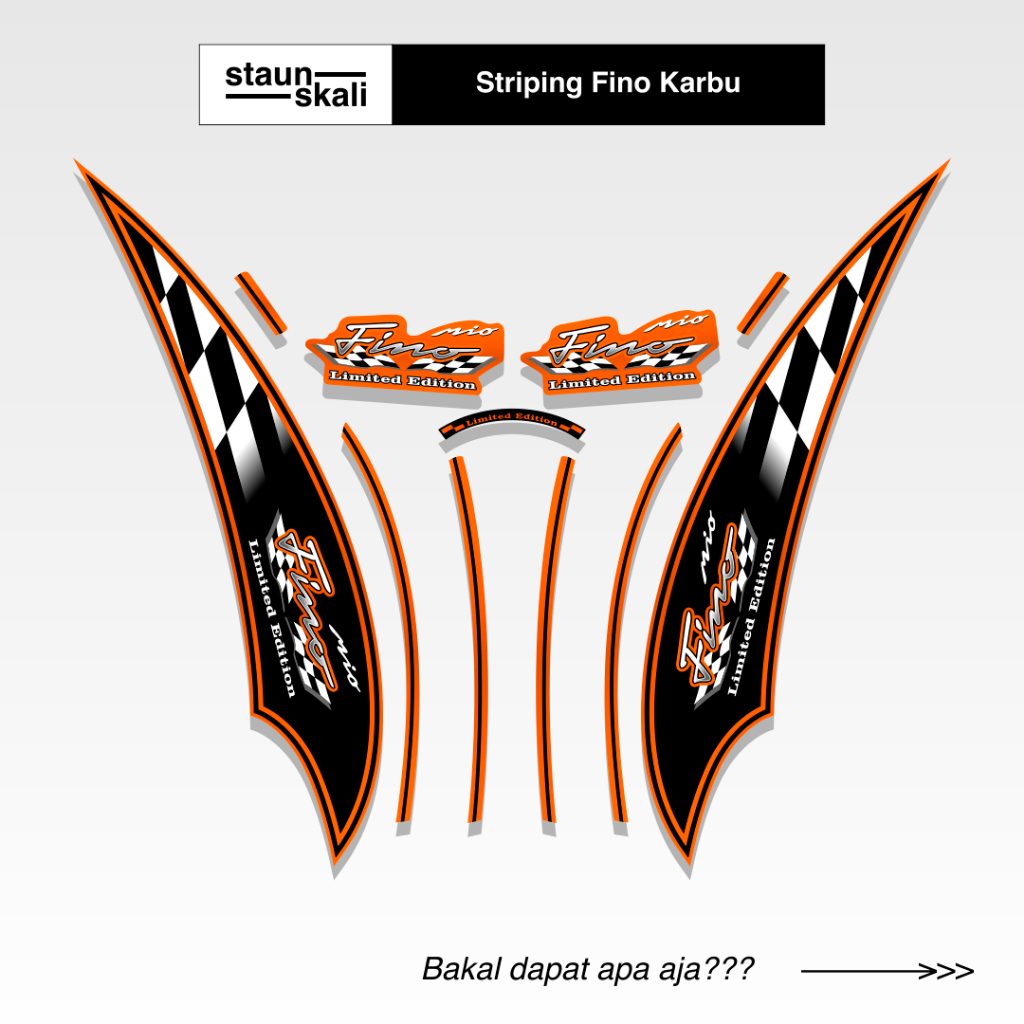 Striping Fino Karbu Variasi (40) Full Body Original