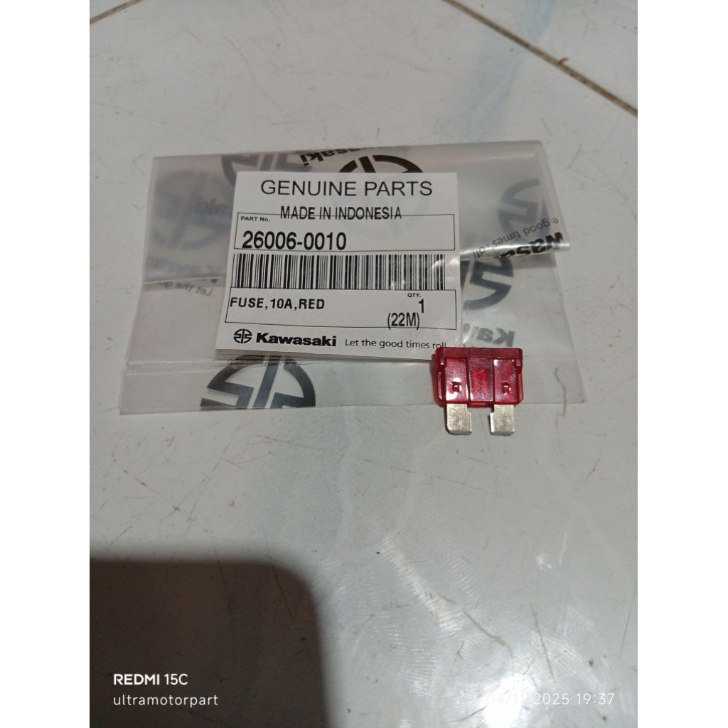 fuse 10A red sikring 10 ampere merah kawasaki zx130 zx 130 kawasaki athlete atlit original 26006-001