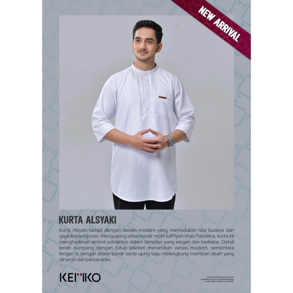 RABBANI - baju koko pria KURTA ALSYAKI PUTIH