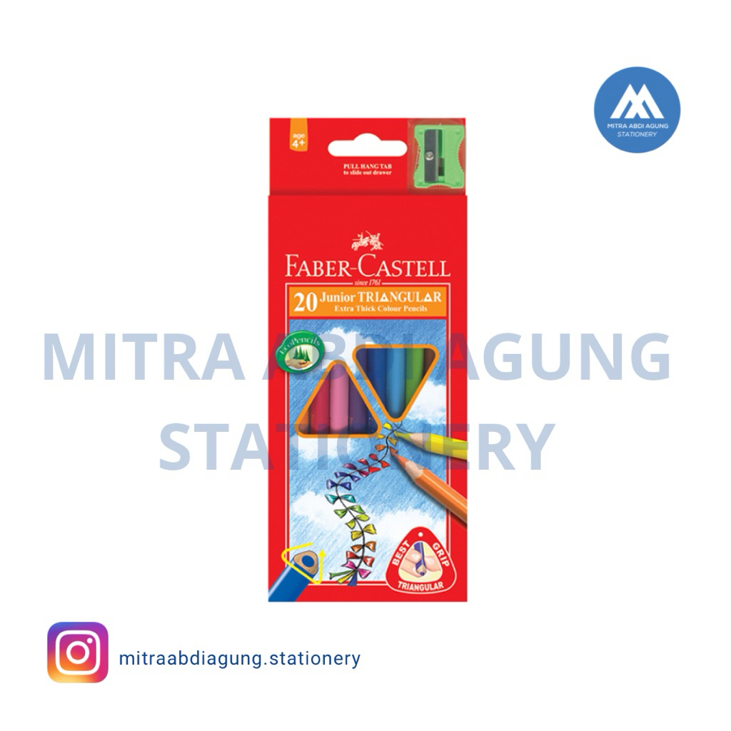 FABER-CASTELL Pensil Warna JUNIOR TRIANGULAR 20 Warna
