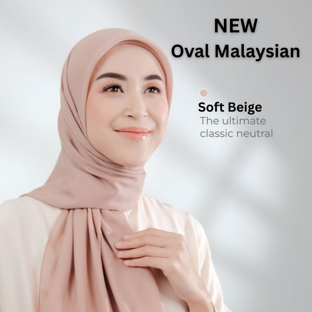 Square Curve Malay Pollycotton Premium 115|Kerudung Hijab Jilbab Oval Malaysian Plainsquare