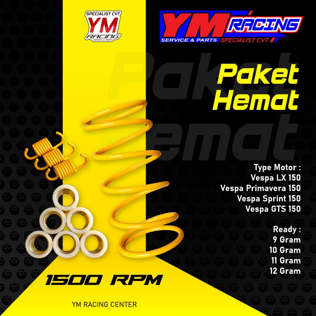 PAKET HEMAT CVT VESPA MATIC LX 150 / UPGRADE CVT 1500 RPM VESPA MATIC PRIMAVERA 150 [ UPGRADE CVT VE