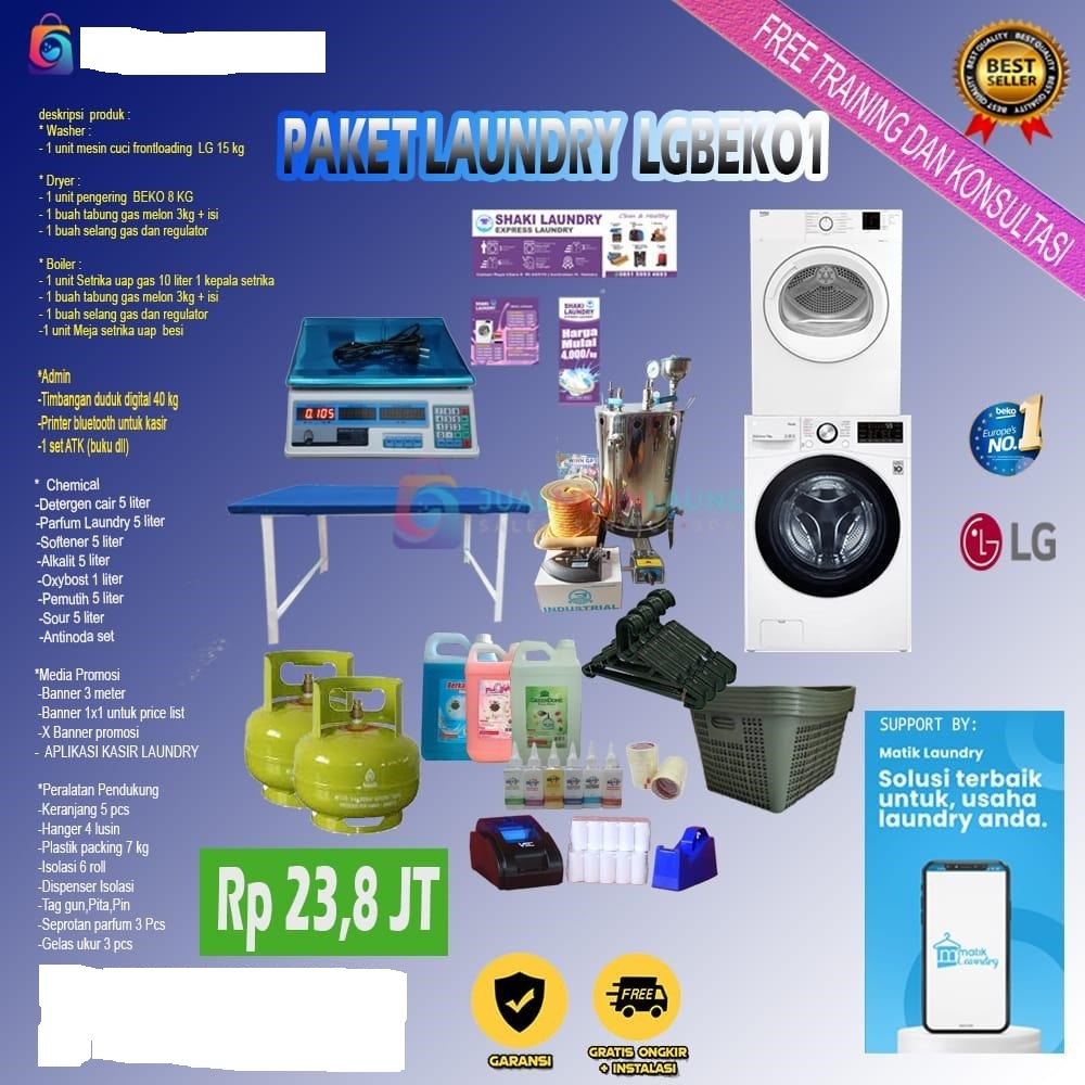 GETWASH - PAKET USAHA LAUNDRY LENGKAP SIAP BUKA